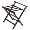 Hospitality 1 Source Luggage Rack, Wood, w/Back, Walnut, 4PK LRRW02B